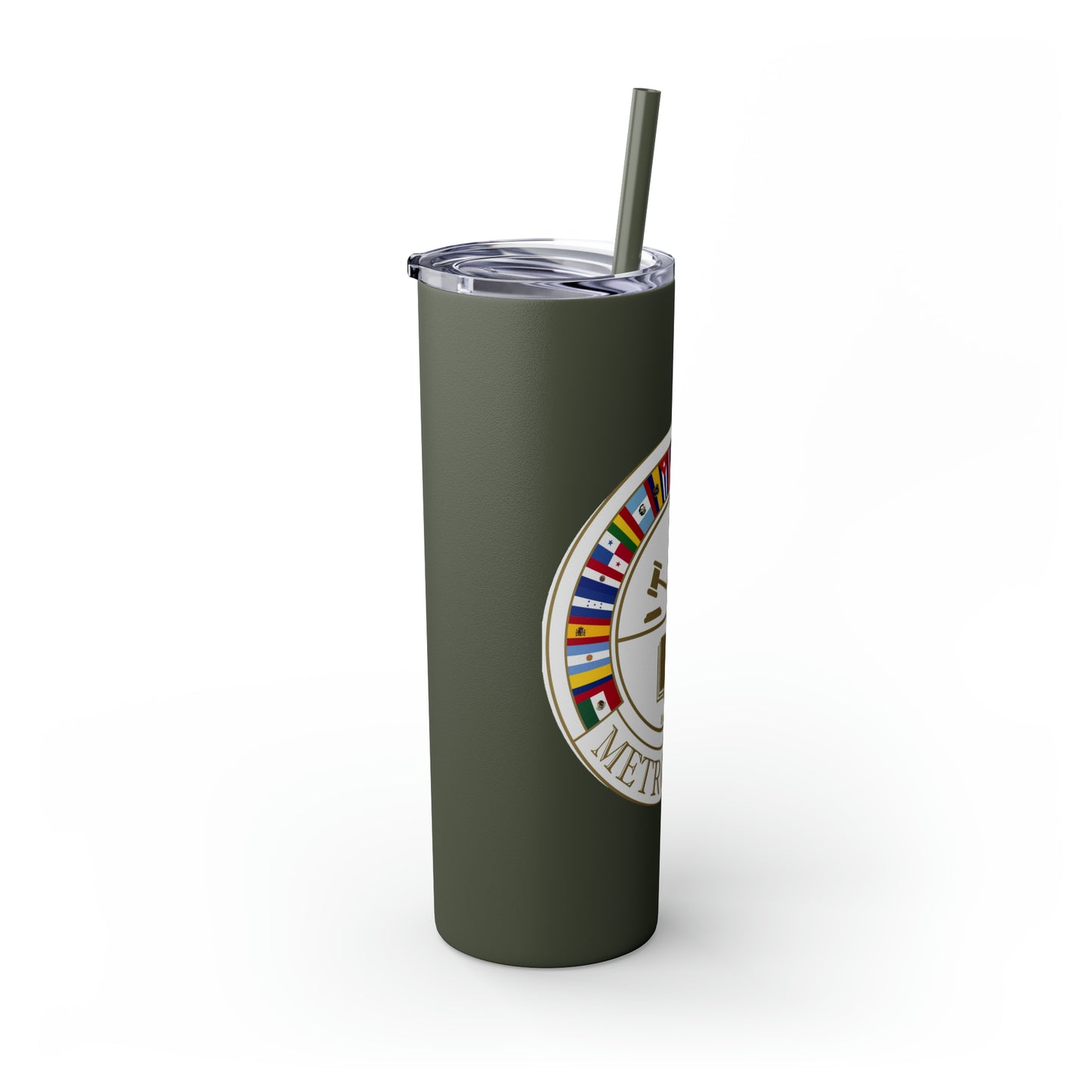 Skinny Tumbler with Straw, 20oz