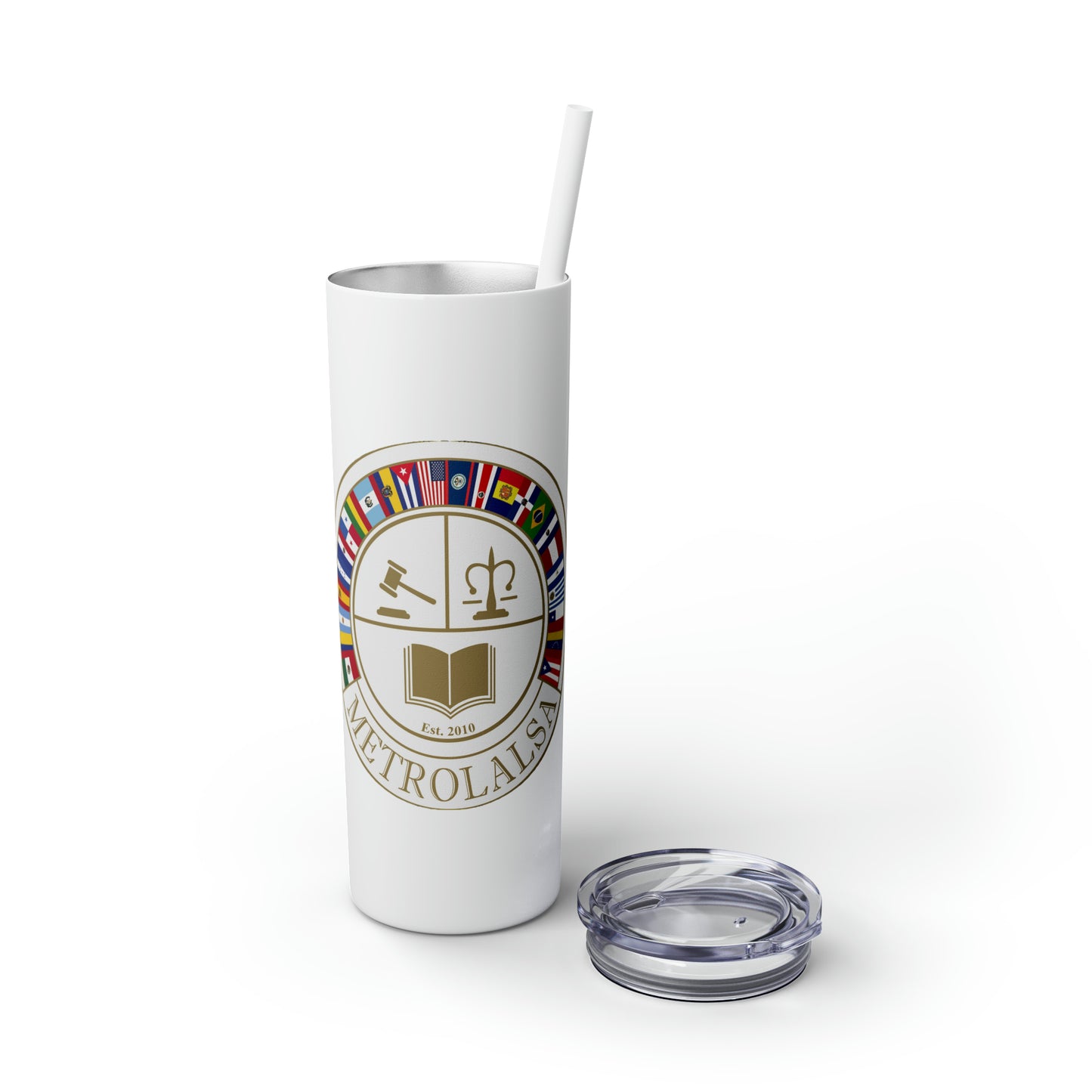 Skinny Tumbler with Straw, 20oz