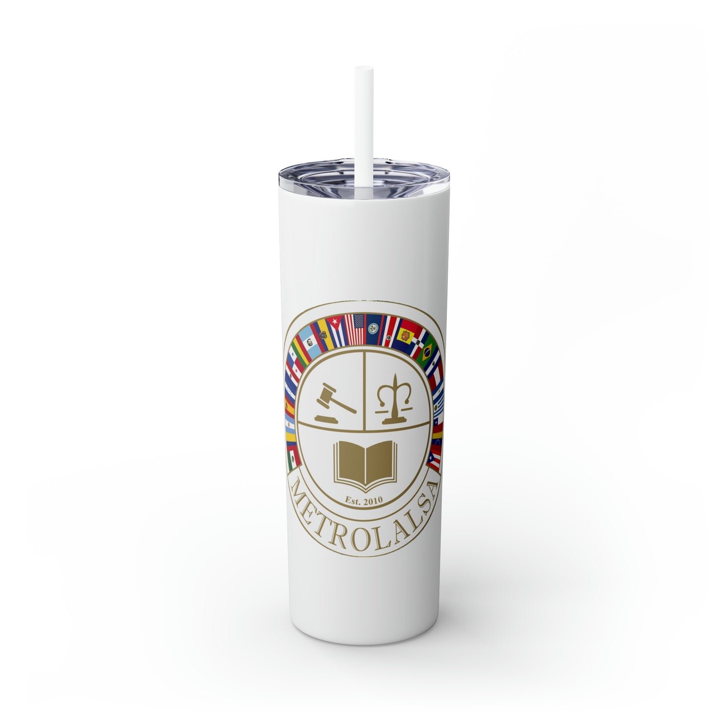 Skinny Tumbler with Straw, 20oz