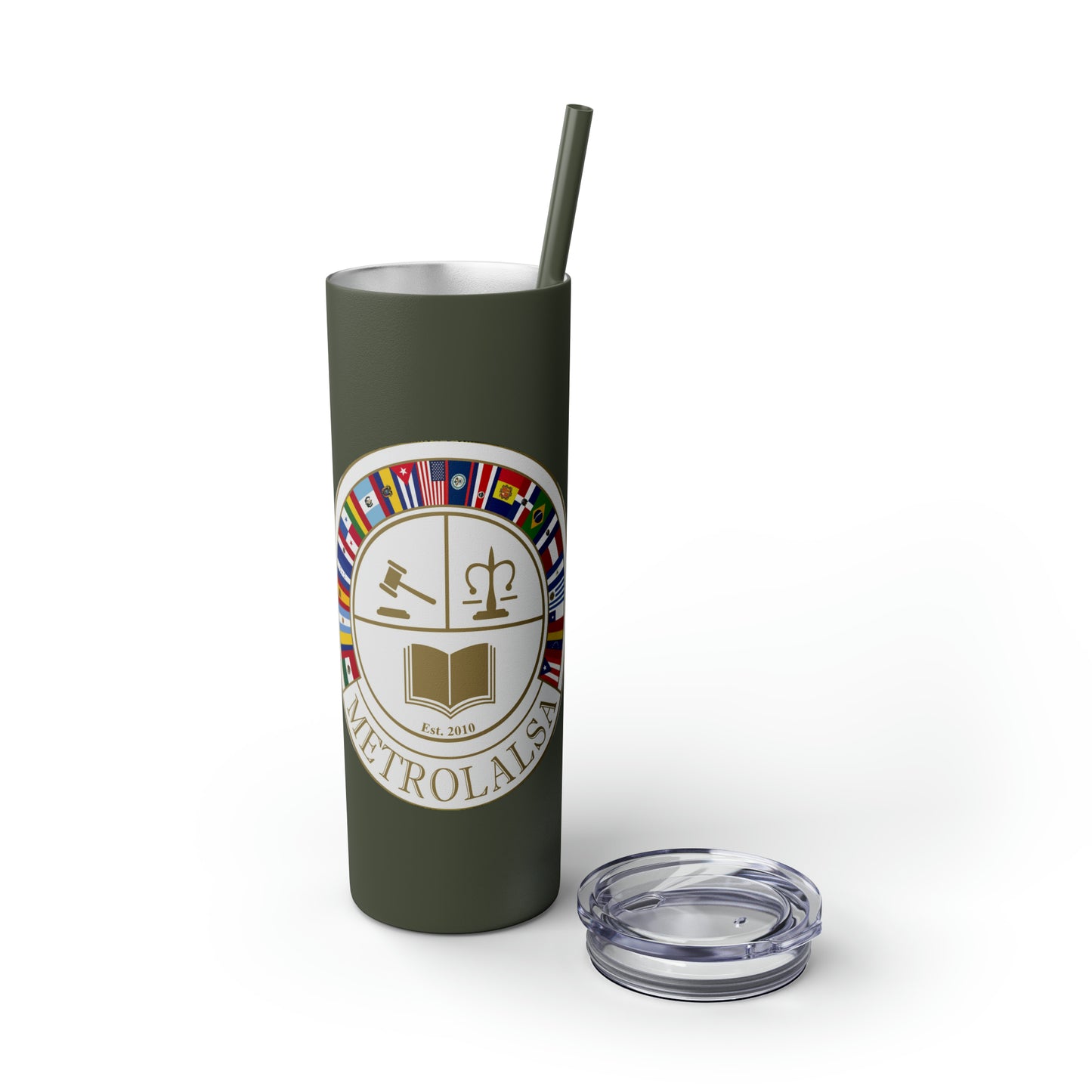 Skinny Tumbler with Straw, 20oz