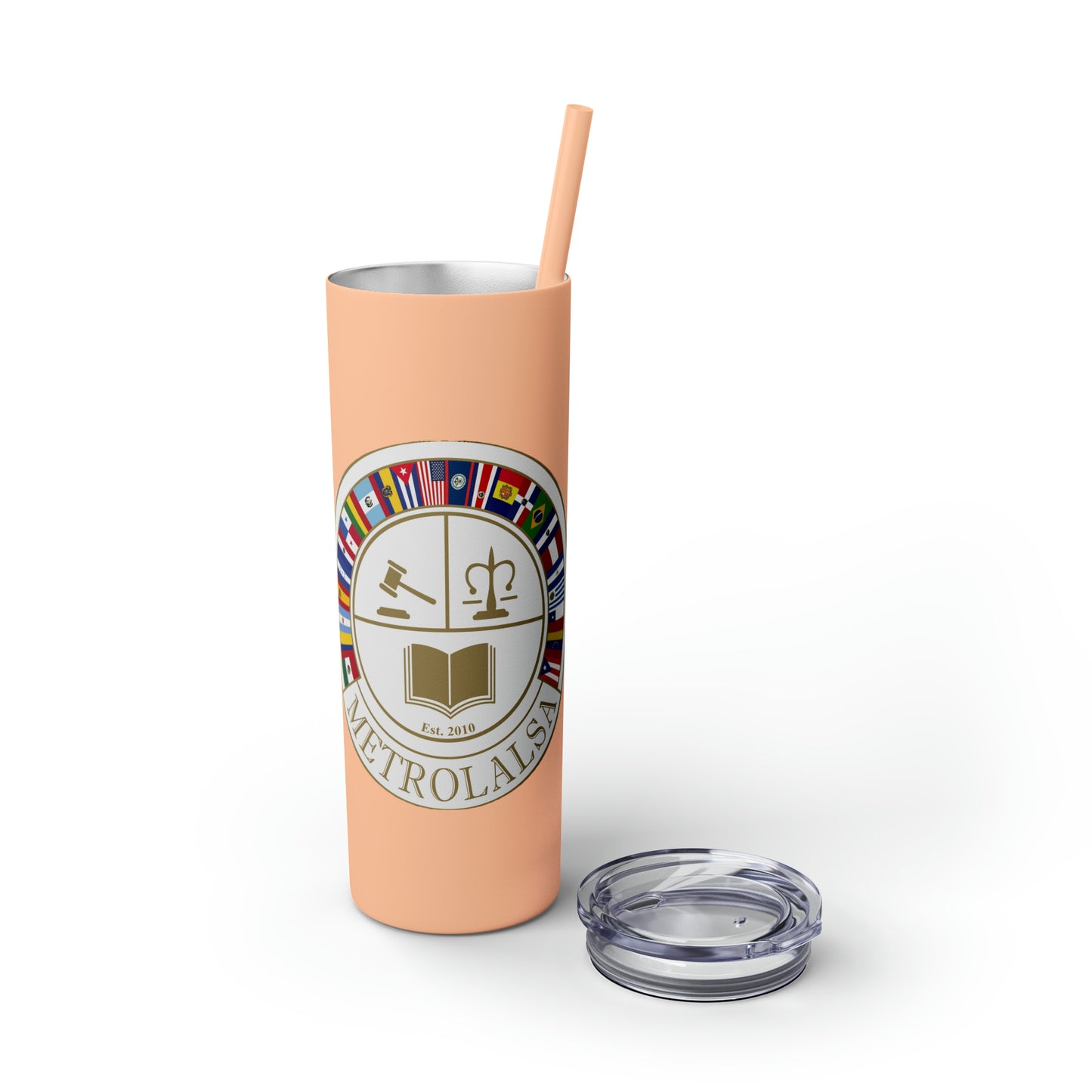 Skinny Tumbler with Straw, 20oz